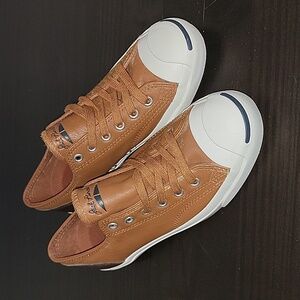 Converse Jack Purcell Brown Leather size 8 women's